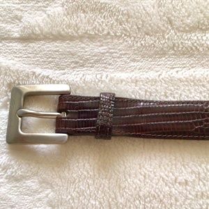 Coach small genuine lizard belt
